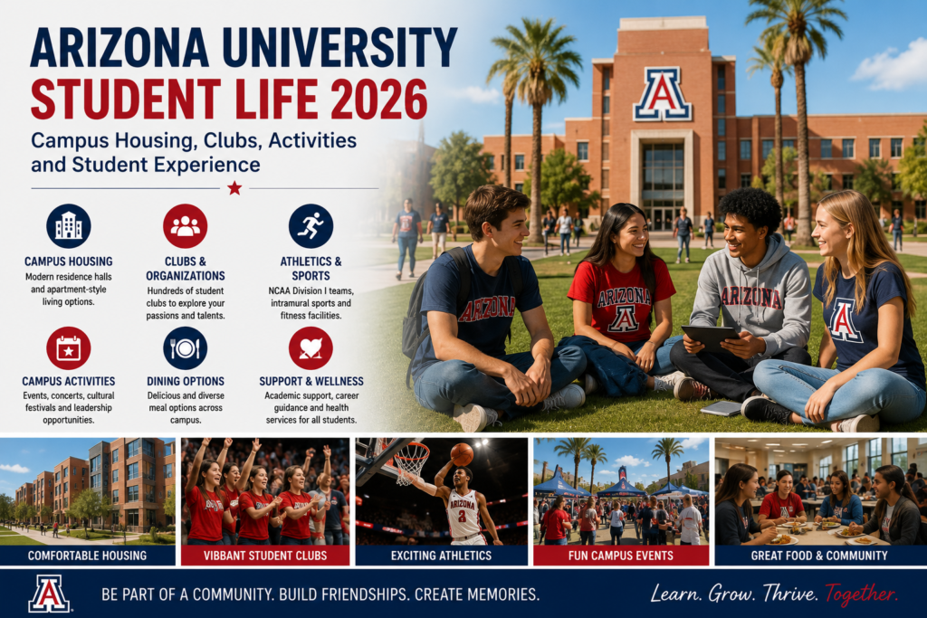 Arizona University Student Life 2026: Campus Housing, Clubs, Activities and Student Experience