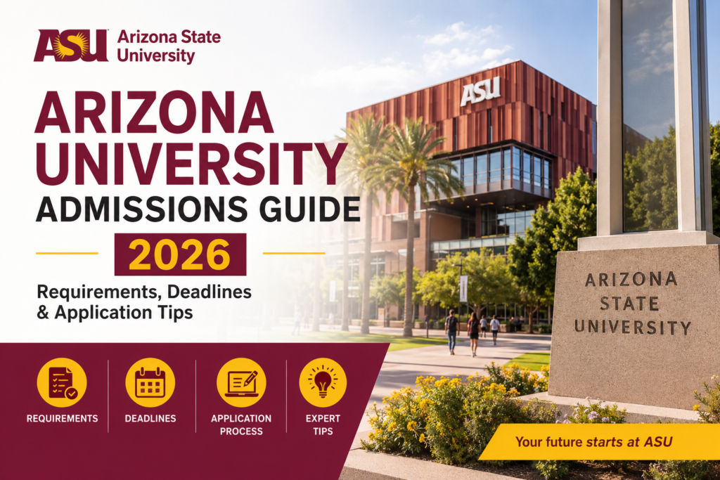 Arizona University Admissions Guide 2026: Requirements, Deadlines & Application Tips