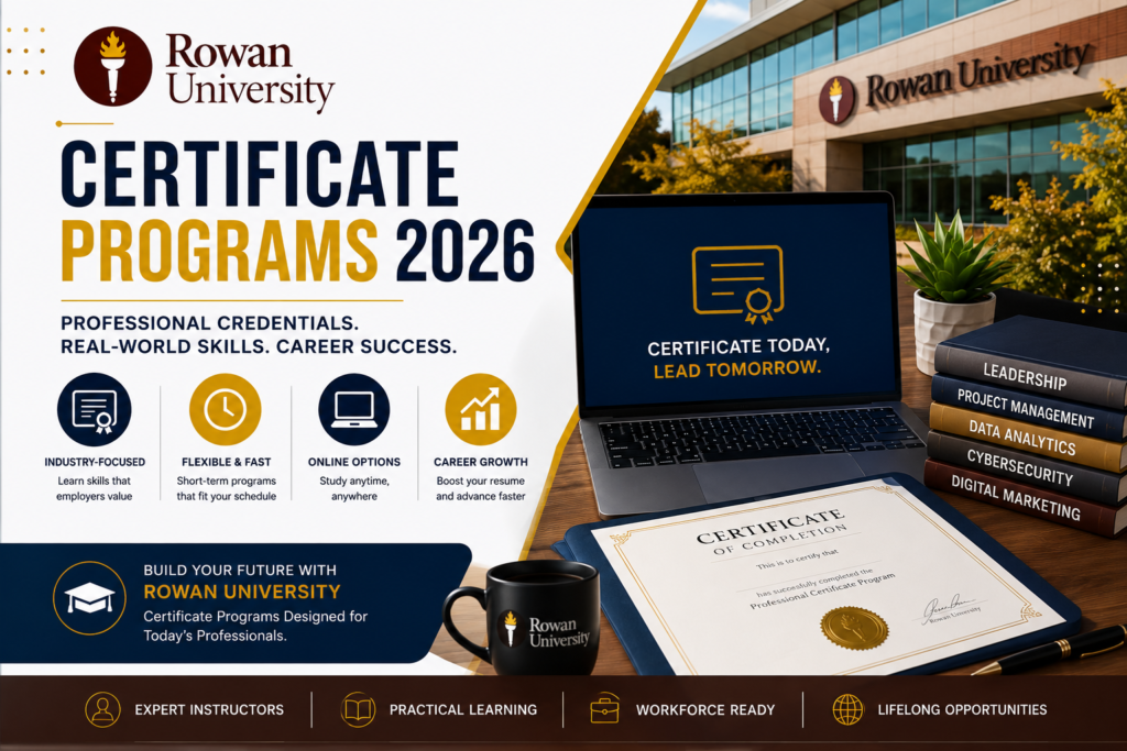 Rowan University Certificate Programs 2026: Professional Credentials for Career Success